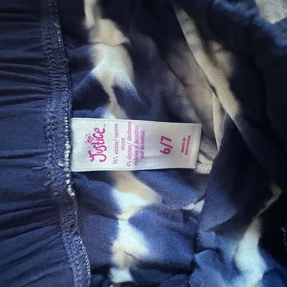 Justice Blue tie dye Asymmetrical Midi Skort Girls - Picture 4 of 5
